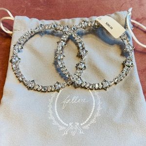 FALLON Jagged Edge Cheekbone Hoop Earrings